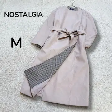 [ NOSTALGIA 노스탤지어 ] 울 노카라 롱 코트 핑크 베이지