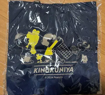 새상품 PEANUTS x 기노쿠니야 콜라보 에코백 네이비 2024