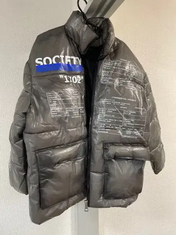 남성용 그레이 다운 자켓