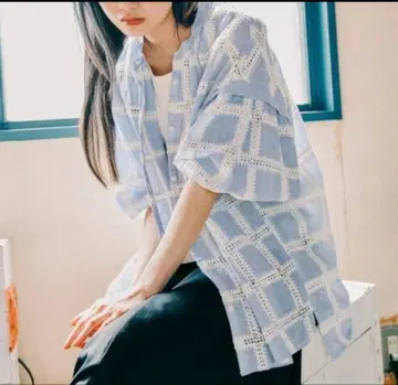 니코앤드 모드 노르마 코어 엠브로 보일 밴딩 셔츠 블루