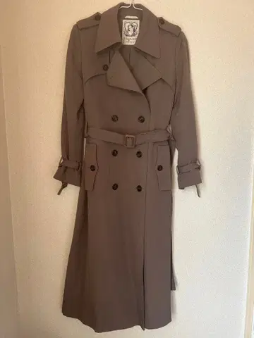 도쿄 스타일 브라운 트렌치코트 롱 코트