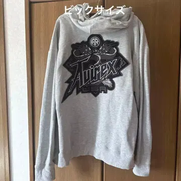 Aurex 후드 부착 후드 맨투맨 그레이 사용 적음 자택 보관