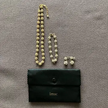 [최종 가격 인하] 이맥 목걸이 귀걸이 팔찌 3종 세트 보관 주머니 포함