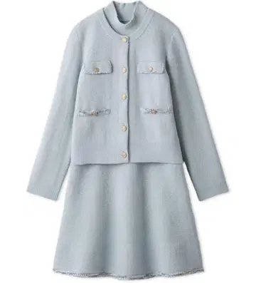 트림 미니 니트 원피스 세트