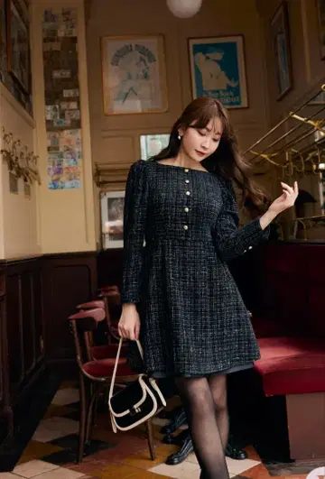 Her lip to Mondrian Tweed Mini Dress