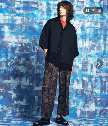 MAISON SPECIAL 바지 팬츠 브라운 계열