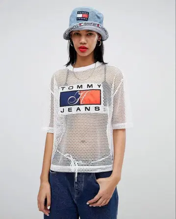 TOMMY JEANS 메쉬 반팔 T셔츠