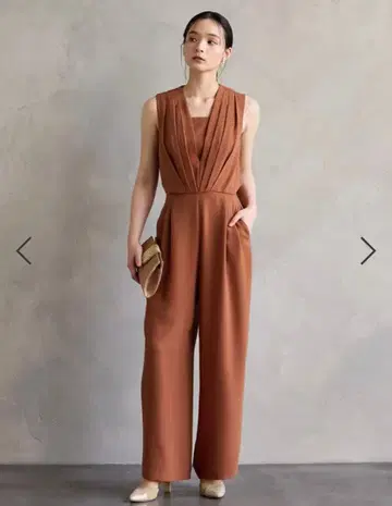 AIMER 에메 올인원 팬츠 드레스 벽돌 오렌지