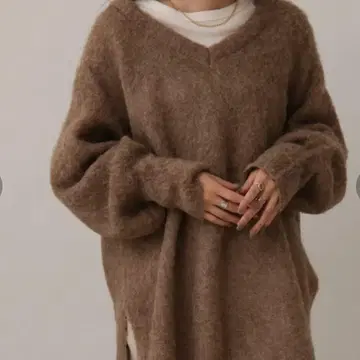 부즈루드 모헤어 터치 롱 니트