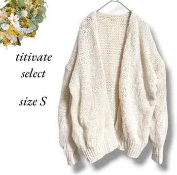 titivate select 니트 랩 가디건 S 아이보리 4302