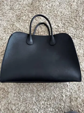 블랙 가죽 토트백