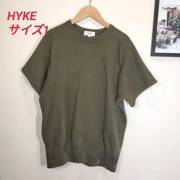 HYKE 반팔 맨투맨 그린 카키 사이즈 1