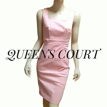 새상품 퀸즈 코트 사이즈 2 핑크 스퀘어 원피스 19000엔 일본제