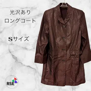 롱 코트 트렌치코트 광택 있음 일본제 얇은 소재 S