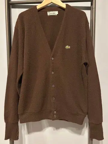LACOSTE EZOD 브라운 가디건