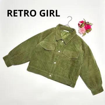 RETRO GIRL 769 코듀로이 자켓 카키 M 사이즈