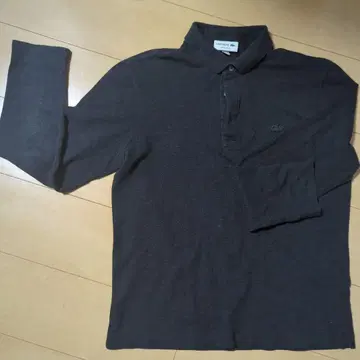 LACOSTE 다크 그레이 긴팔 피케 셔츠