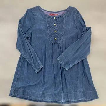 Sunny Clouds 데님 블루 긴팔 셔츠