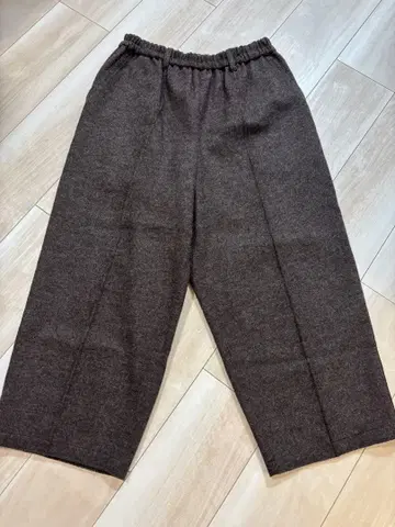 군겐도 다크 브라운 와이드 팬츠