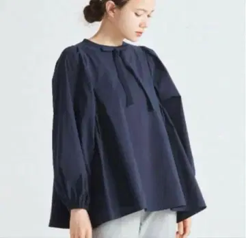 yori 네이비 리본 포함 상의 36