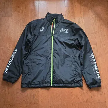 ASICS 풀 집업 나일론 자켓 블랙