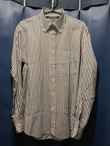 중고품 JUNKO SHIMADA 스트라이프 버튼 다운 셔츠 L