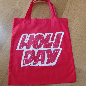 HOLIDAY 로고 에코백 빨간색