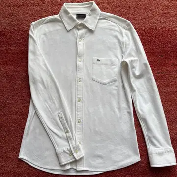 [ LACOSTE ] 라코스테 긴팔 셔츠 화이트 코튼 XS 남성용