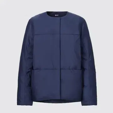 [ 새상품급 ] 유니클로C 경량 노카라 라이트 다운 자켓 네이비