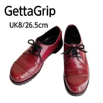 [ 레어템! ] GettaGrip 빨간색 가죽 신발 UK8/26.5cm