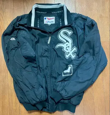 Majestic MLB 화이트삭스 나일론 블루종 L 플리스 안감