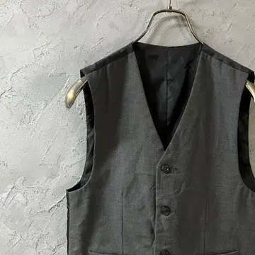 빈티지 베스트 리버서블 심플 무지 블랙 그레이 구제 의류 VT3