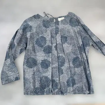 Sunny Couds 써니클라우드 긴팔 셔츠 그레이 잎 패턴