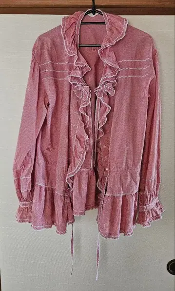 핑크하우스 PINK HOUSE 깅엄 체크 오버 블라우스