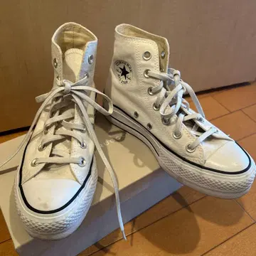 CONVERSE ALL STAR 화이트 스니커즈 통굽