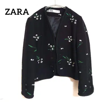 ZARA 자수 텍스처 자켓 S