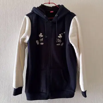 미키마우스 후드티 네이비 화이트