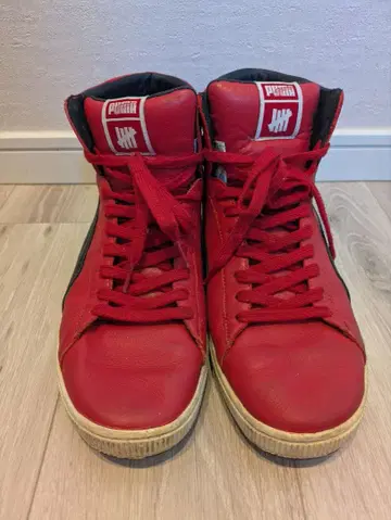 PUMA UNDFTD 하이컷 스니커즈 레드