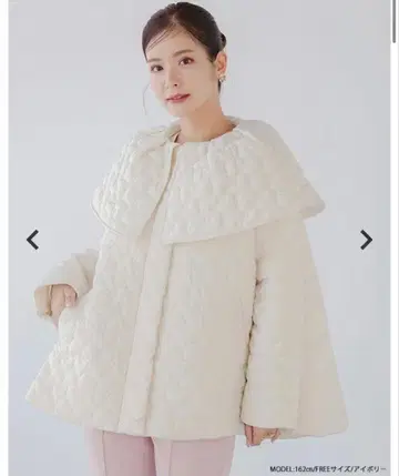 fitmore 하트 퀼팅 케이프 칼라 자켓