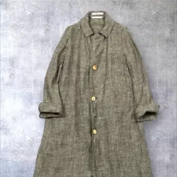 45R 린넨 트위드 롱 코트 정가 10만 6천 엔 롱 사이즈 2