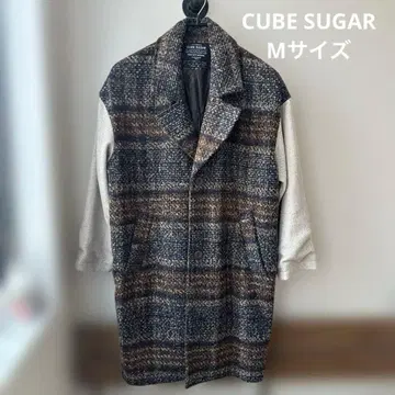 CUBE SUGAR 트위드 원단 체스터 코트 M 사이즈