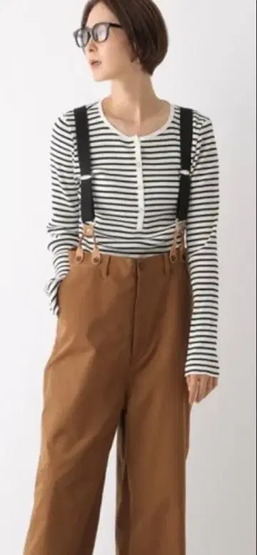 LEPSIM 서스펜더 트윌 팬츠