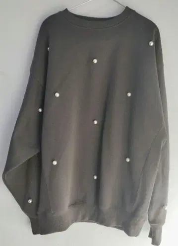 MARRY ME 펄 맨투맨 차콜