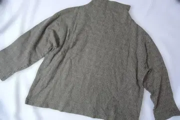 plantation 스트라이프 루즈핏 하이넥 니트 풀오버 F