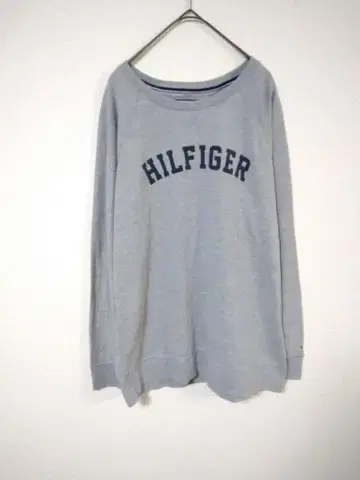 타미힐피거 긴팔 티셔츠 남성용 XL 래글런 그레이 면