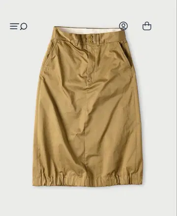 [ 새상품 ] 45R 치노 니임 스커트 카키 베이지