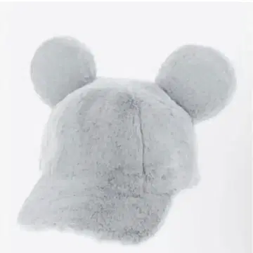 디즈니 팬 머리띠 복슬복슬 미키 핸드 그레이
