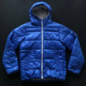 유니클로 후디 다운 자켓 다운 파카 방한 보온 블루