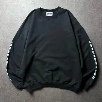 Hanes 90s 기업 로고 자동차 딜러 아메카지 스트릿 블랙 XL