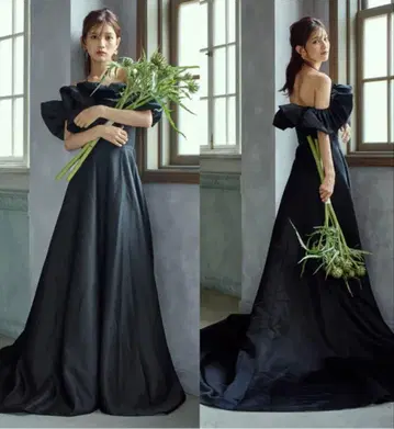 [ 드레스 프로덕션 ] 오프숄더 A 라인 드레스 ( W274BK ) M